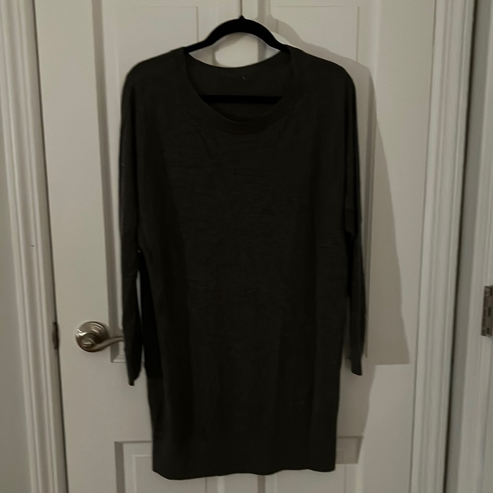 Grey light wool blend tunic